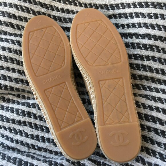 Like New Chanel Espadrilles Camel/Black Size 40 - Picture 7 of 8